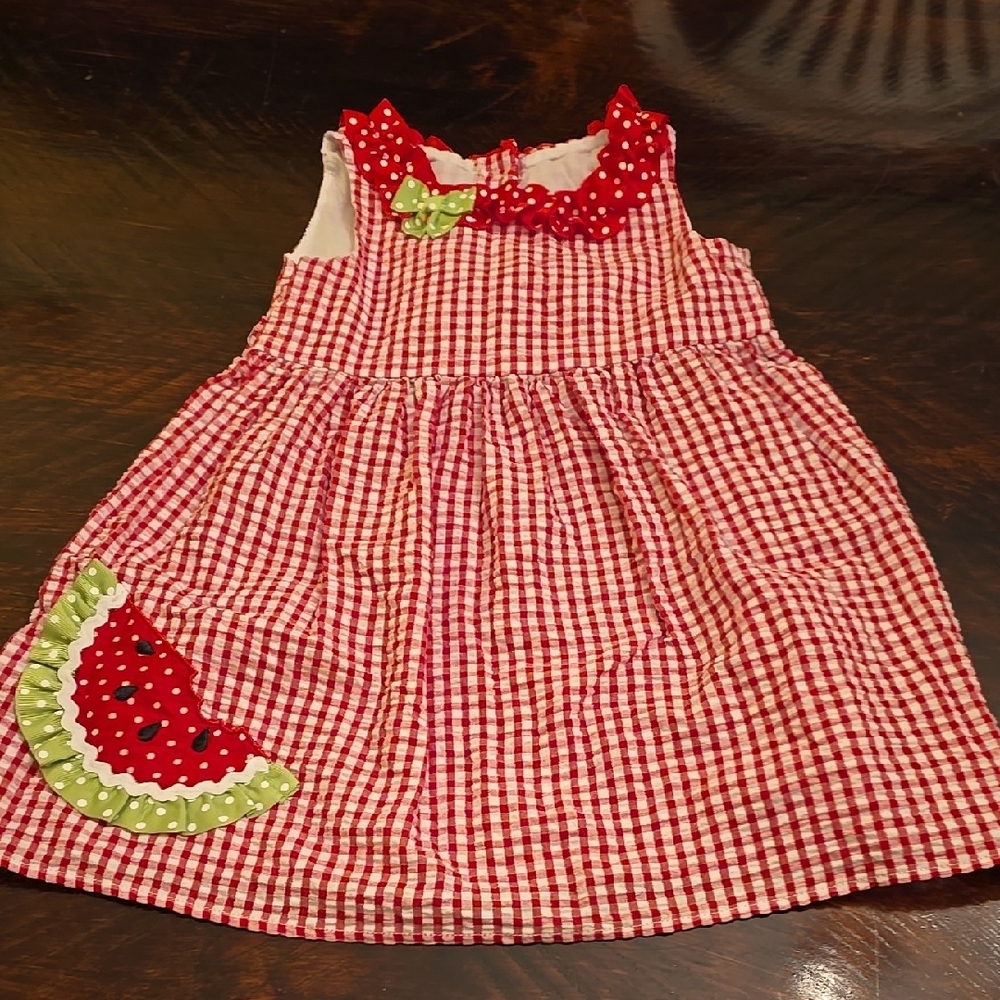 Red Gingham Watermelon Dress